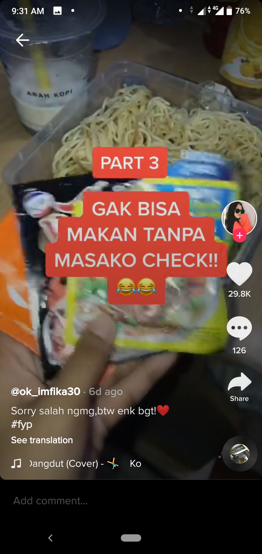 Wanita Ini Pamer Selalu Makan Pakai Taburan MSG