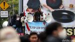 Begini Suasana Aksi Tolak UU Omnibus Law di Harmoni