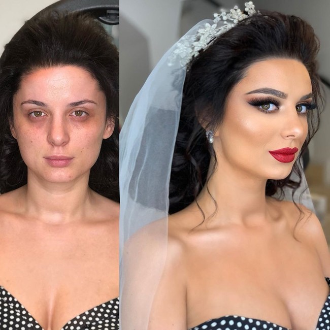 Ketika aku bertemu klien, pertanyaan pertamaku adalah untuk acara apa makeup ini. Aku juga bertanya apa klienku punya permintaan khusus. Misalnya mereka ingin tampilan dramatis atau natural. Lalu aku memintanya menunjukkan dress yang akan dipakai. Desain dari dress dan detailnya menunjukkan gaya makeup yang klien inginkan. Lalu, aku menganalisasi fitur-fitur wajah mereka, tuturnya. Foto: Instagram @arber_bytyqi_mua