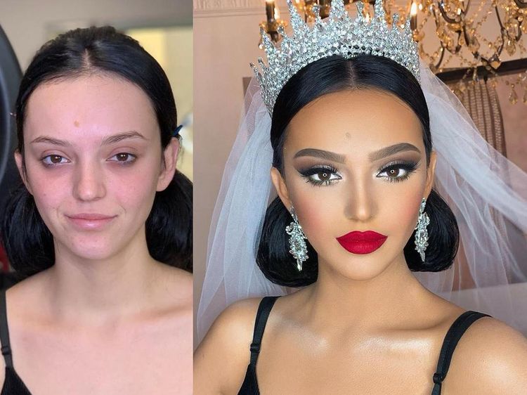 Jadi Mirip Princess, 10 Transformasi Makeup Pengantin Ini Bikin Terpesona