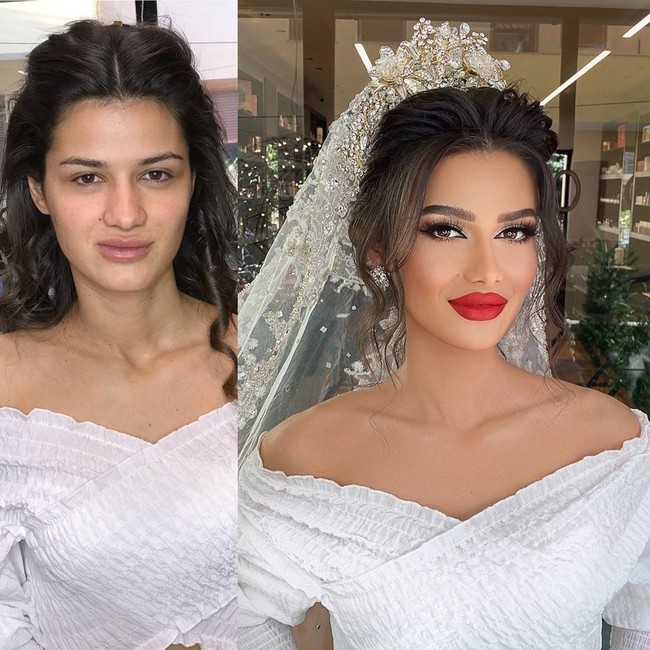 Para wanita mungkin punya preferensi masing-masing soal gaya makeup yang disukai. Namun di hari pernikahan biasanya mereka ingin tampil cantik maksimal untuk merasa jadi ratu sehari. Arber pun dianggap bisa mentransformasi para calon pengantin menjadi mirip princess. Foto: Instagram @arber_bytyqi_mua