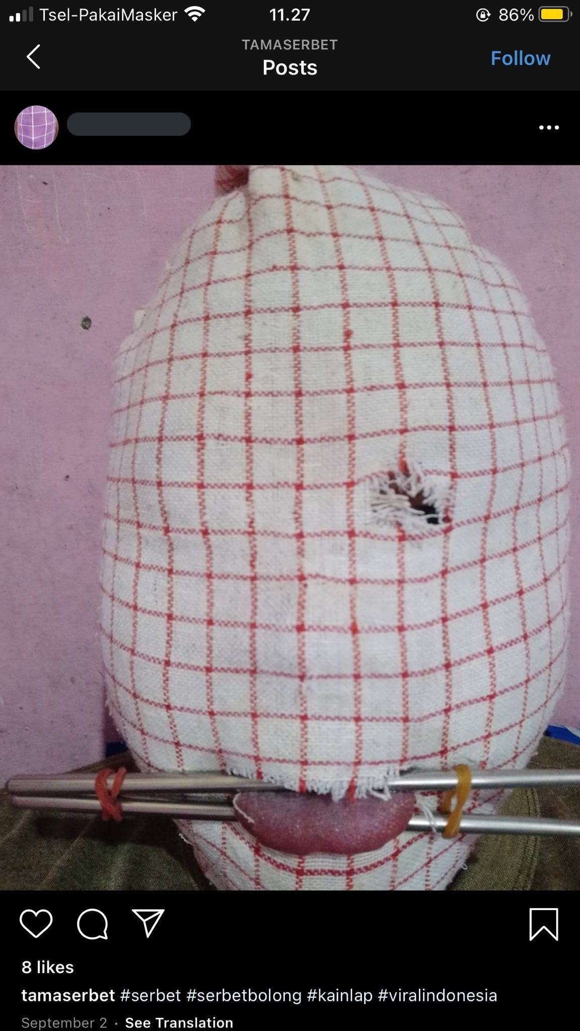 Bungkus Kepala Pakai Serbet Dapur, Disebut Fetish Gaya Baru