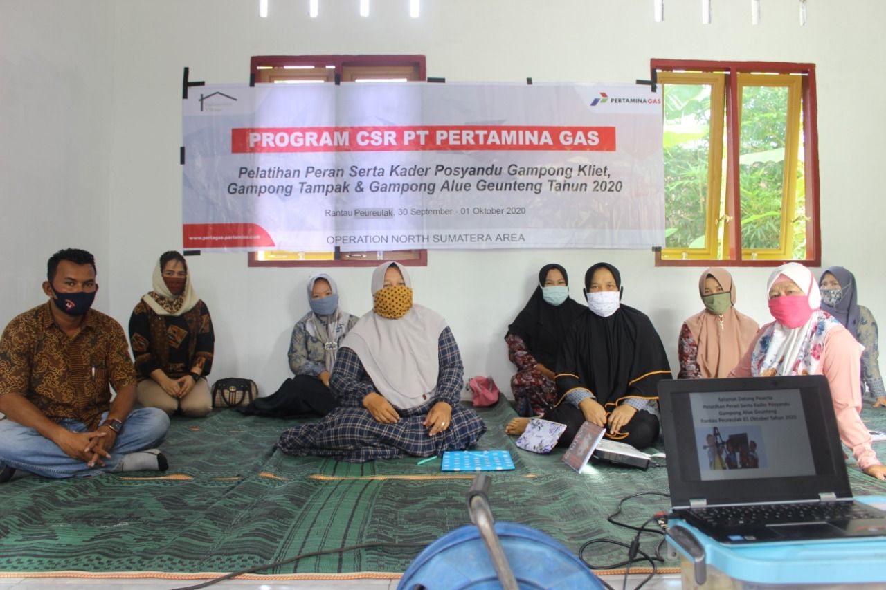 Cegah Peningkatan Stunting, Pertagas Melatih Kader Posyandu Di Aceh Timur. Ist