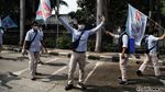 Penampakan Buruh Astra Daihatsu Demo Tolak Omnibus Law