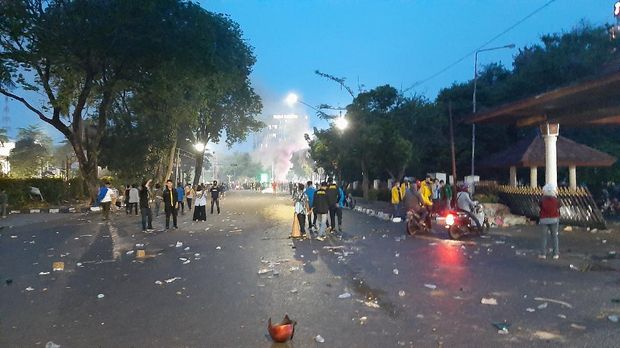 Demo Tolak Omnibus Law di Palembang berakhir damai