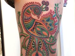 Keren! Seni Tato Seperti Bordiran Jahitan