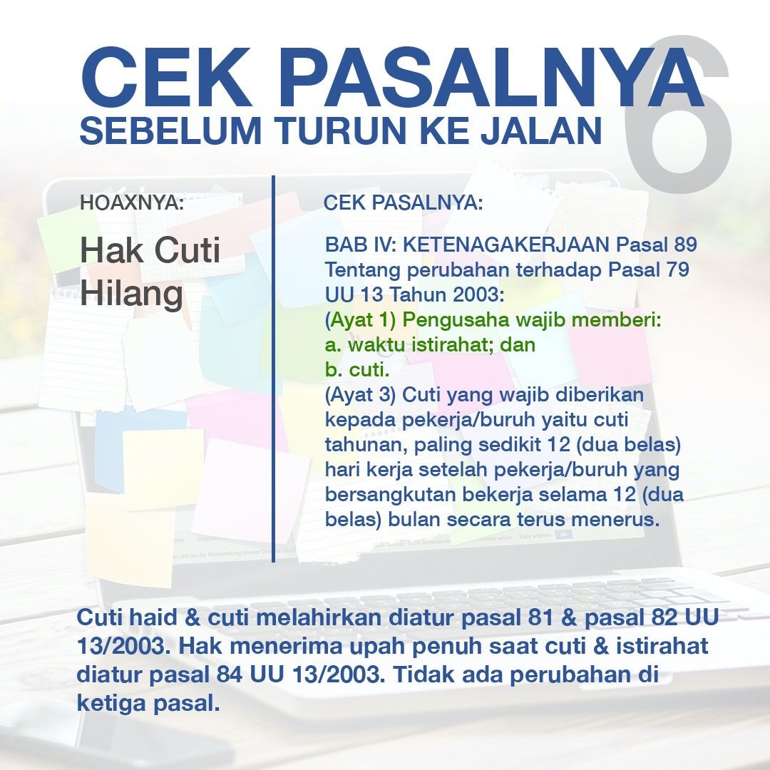 Hoax dan fakta UU Ciptaker 7 (Dok. Istimewa)