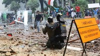 Suasana ricuh di kawasan Patung Kuda.