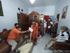 Rekonstruksi Pacar Bunuh Wanita di Kebun Tebu Magelang Dipadati Warga
