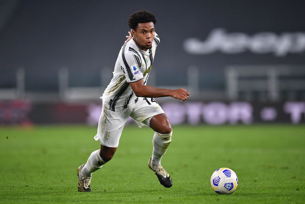 Weston McKennie, Sergino Dest, Gio Reyna, Tyler Adams DUISBURG, GERMANY - SEPTEMBER 14: Giovanni Reyna of Dortmund smiles during the DFB Cup first round match between MSV Duisburg and Borussia Dortmund at Schauinsland-Reisen-Arena on September 14, 2020 in Duisburg, Germany. (Photo by Lars Baron/Getty Images)