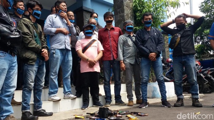 Aksi solidaritas wartawan di Cianjur.