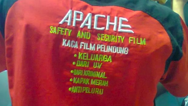 Kaca film anti peluru apache