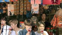 Ini tampilan warung sembako jika buka di Seoul, Korea Selatan. Bisa belanja es krim, shampoo sampai minuman dingin. Foto: Twitter