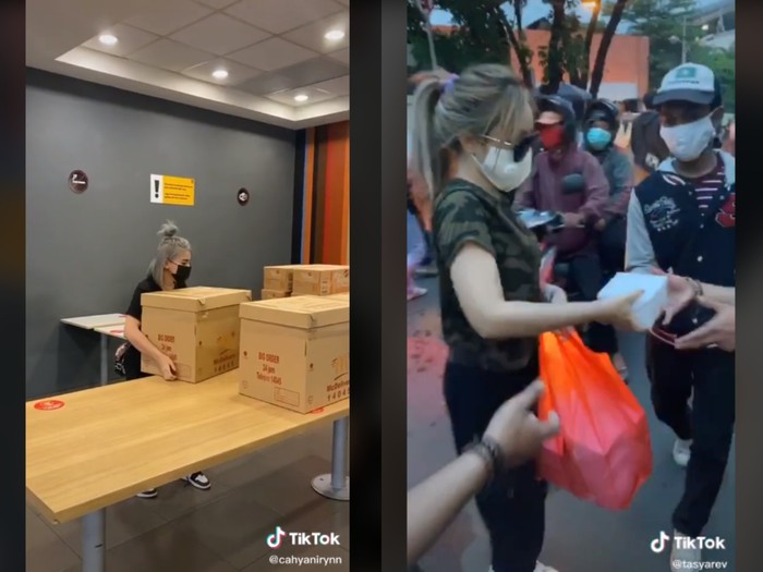 Seleb TikTok bagikan makanan untuk pendemo Para Seleb TikTok Ini Turun ke Jalan Bagikan Makanan untuk Pendemo Omnibus Law