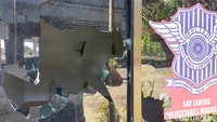 Namun pos ini masih dapat digunakan dan dijaga oleh aparat polisi lalu lintas. (Ibnu Munsir/detikcom)