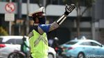 Suasana Lalin Jalan Harmoni Pasca Demo Rusuh