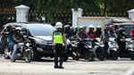 Suasana Lalin Jalan Harmoni Pasca Demo Rusuh