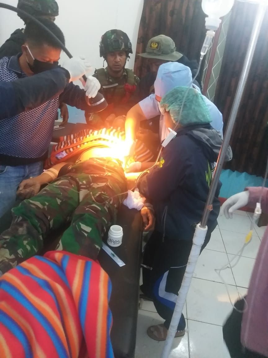 TGPF Intan Jaya ditembaki KKB usai melakukan olah TKP di Distrik Hitadipa, Intan Jaya, Papua (dok Kogabwilhan III)