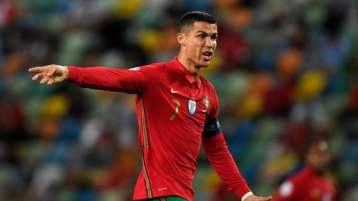 Cristiano Ronaldo LISBON, PORTUGAL - OCTOBER 07: Cristiano Ronaldo, Captain of Portugal shouts instructions to his team mates during the international friendly match between Portugal and Spain at Estadio Jose Alvalade on October 07, 2020 in Lisbon, Portugal. (Photo by Octavio Passos/Getty Images)