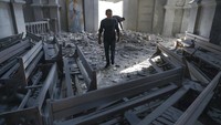 Pihak Armenia menuduh pasukan Azerbaijan telah menembaki katedral bersejarah tersebut. AP Photo/Vahram Baghdasaryan