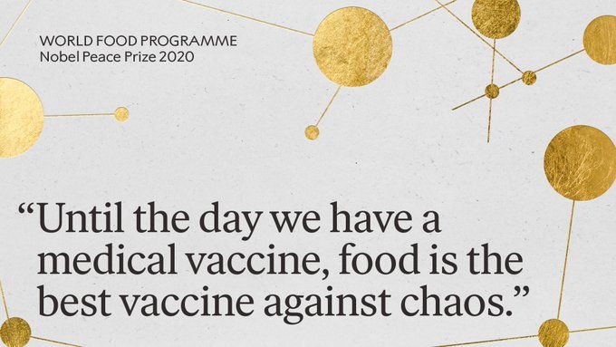 WFP Raih Penghargaan Nobel Perdamaian 2020