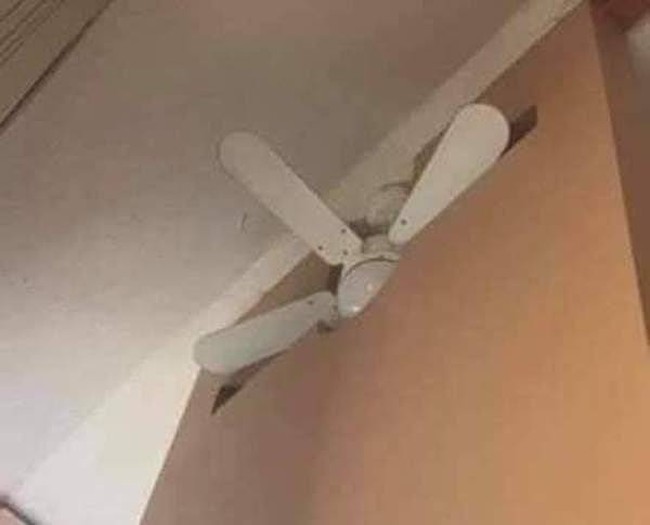 Kipas angin bisa dibagi untuk dua ruang berbeda. Masih berasa nggak ya anginnya? (Foto: Instagram/@id.dagelan)