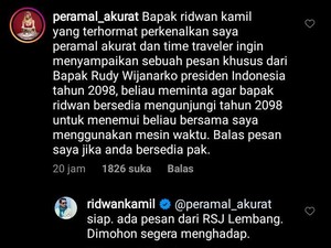 Canda Ridwan Kamil ke Peramal Akurat yang Ajak Bertemu Presiden RI 2098