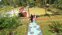 Berbagai wahana anak pun tersedia seperti ayunan, hammock, kolam renang mini dan sepeda air.