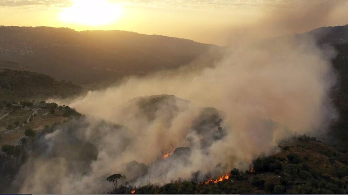 3 Orang Tewas Imbas Kebakaran Hutan di Perbatasan Lebanon Kebakaran hutan terjadi di perbatasan Lebanon yang diduga dipicu oleh gelombang panas pada Sabtu (10/10/2020) waktu setempat.