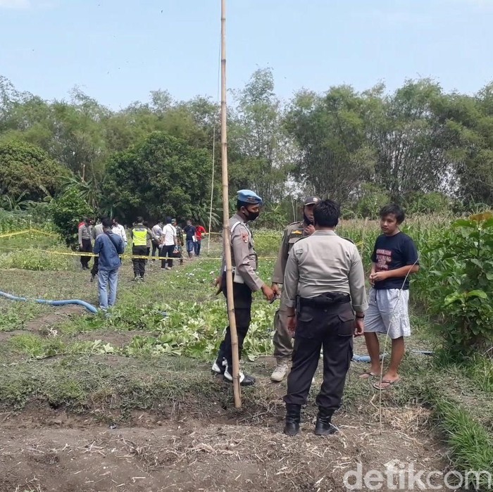 Satu keluarga di Bojonegoro tewas tersetrum jebakan tikus listrik. Berikut foto-foto lokasi TKP yang berada di persawahan.