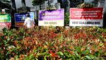 Deretan Karangan Bunga Jiwasraya Mejeng di PN Jakpus