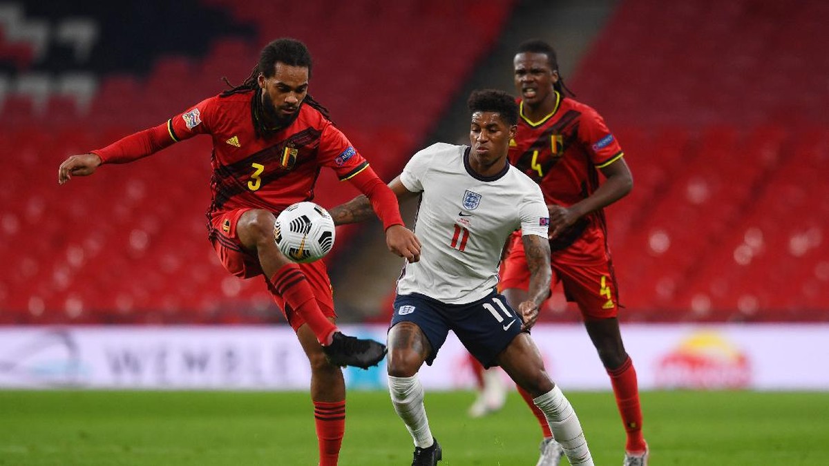 Inggris kalahkan Belgia 2-1 di UEFA Nations League. (Foto: Getty Images/Pool)