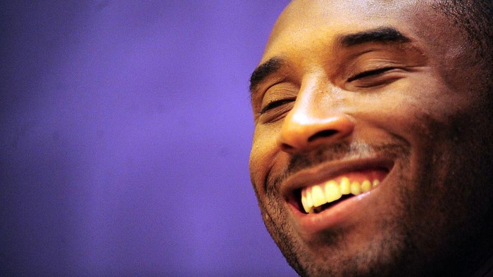 GUANGZHOU, CHINA - JULY 29:  (CHINA OUT) NBA player Kobe Bryant of the Los Angeles Lakers smiles during a meet and greet with fans at Jinan University on July 29, 2010 in Guangzhou, Guangdong Province of China.  (Photo by VCG/Getty Images)