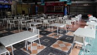 Beberapa tempat makan di Sea World masih tutup.   