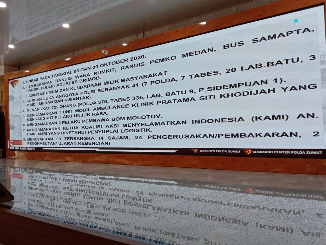 Rapat bersama di Rumdin Gubsu terkait ricuh demo omnibus law (dok. detikcom)