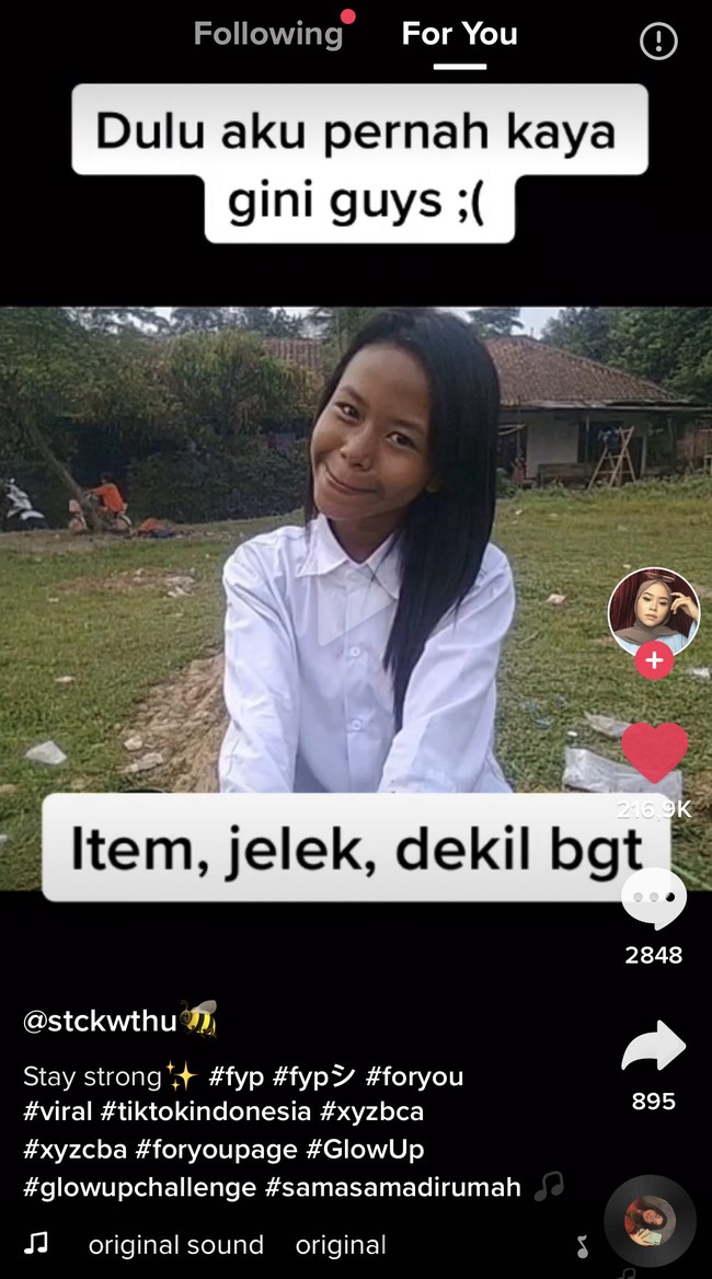 Remaja bernama Giseliane Sekartadzi atau akrab disapa Gisel, membagikan kisah transformasinya di akun TikTok miliknya @giselatadzie. Videonya itu langsung viral di TikTok. Foto: TikTok @giselatadzie.