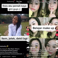 Gisel yang tak tahan dengan berbagai ledekan mengenai kulitnya yang gelap melakukan perawatan. Dia rajin luluran mulai memerhatikan penampilannya dengan belajar memakai makeup. Foto: TikTok @giselatadzie.