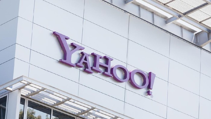 Sunnyvale, California, USA - June 17, 2012. This is the headquarters of Yahoo Inc. in Sunnyvale, California. This image is of the Yahoo logo at the top of one of the Yahoo buildings.