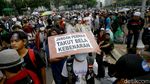 Potret Terkini Demo Omnibus Law PA 212 dkk di Patung Kuda