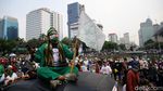 Potret Terkini Demo Omnibus Law PA 212 dkk di Patung Kuda