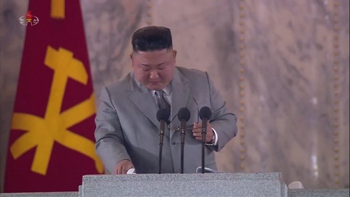 Kim Jong-un menangis (Sumber: Yonhap via The Korea Times)