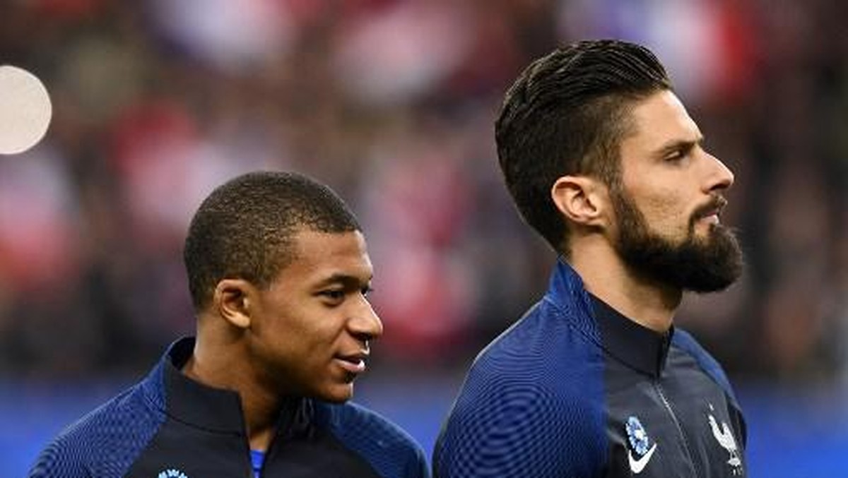 Kylian Mbappe, Olivier Giroud Kylian Mbappe, Olivier Giroud