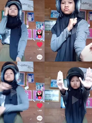Siti Rahmaniah yang viral di TikTok mode getar