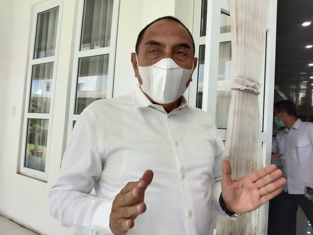 Gubsu Edy Rahmayadi di Medan (Ahmad Arfah-detikcom)