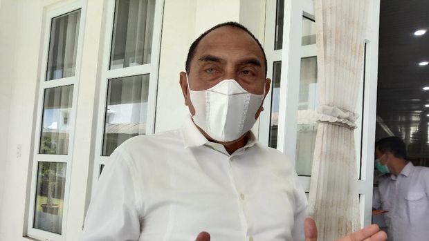 Gubsu Edy Rahmayadi di Medan (Ahmad Arfah-detikcom)