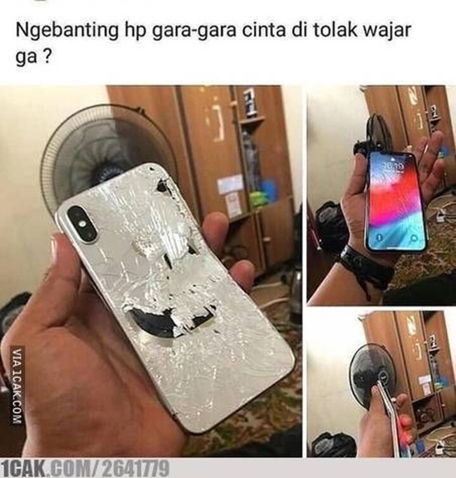 Namanya juga anak sultan, cinta ditolak iPhone bertindak. Ngelihatnya saja nggak sampai hati, bikin jadi ngelus-ngelus dada ya.. Foto: 1cak.com