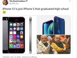 Meme iPhone 12 VS iPhone 5 yang Disindir Kembar