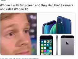 Meme iPhone 12 VS iPhone 5 yang Disindir Kembar