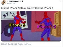 Meme iPhone 12 VS iPhone 5 yang Disindir Kembar