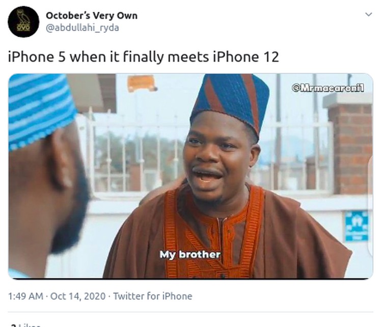 meme iphone 12 vs iphone 5 twitter